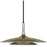 Axiom Pendant 18" Metal Shade with Polished Gold Finish
