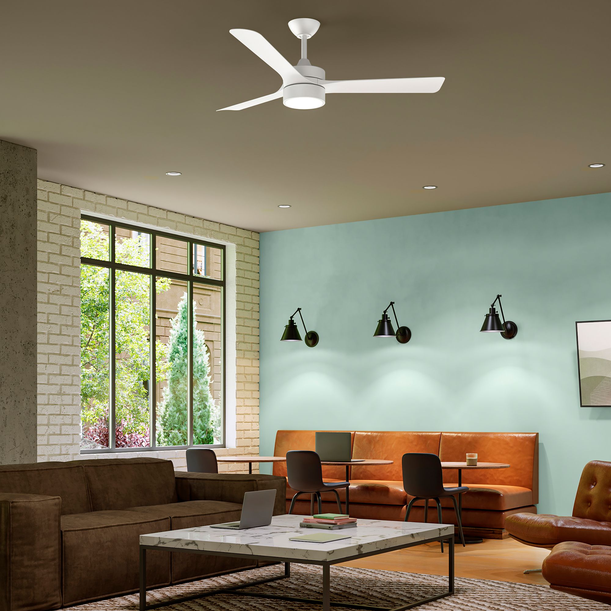 Image 6 Axion II 52 in. 3-Blade Modern LED Ceiling Fan more views