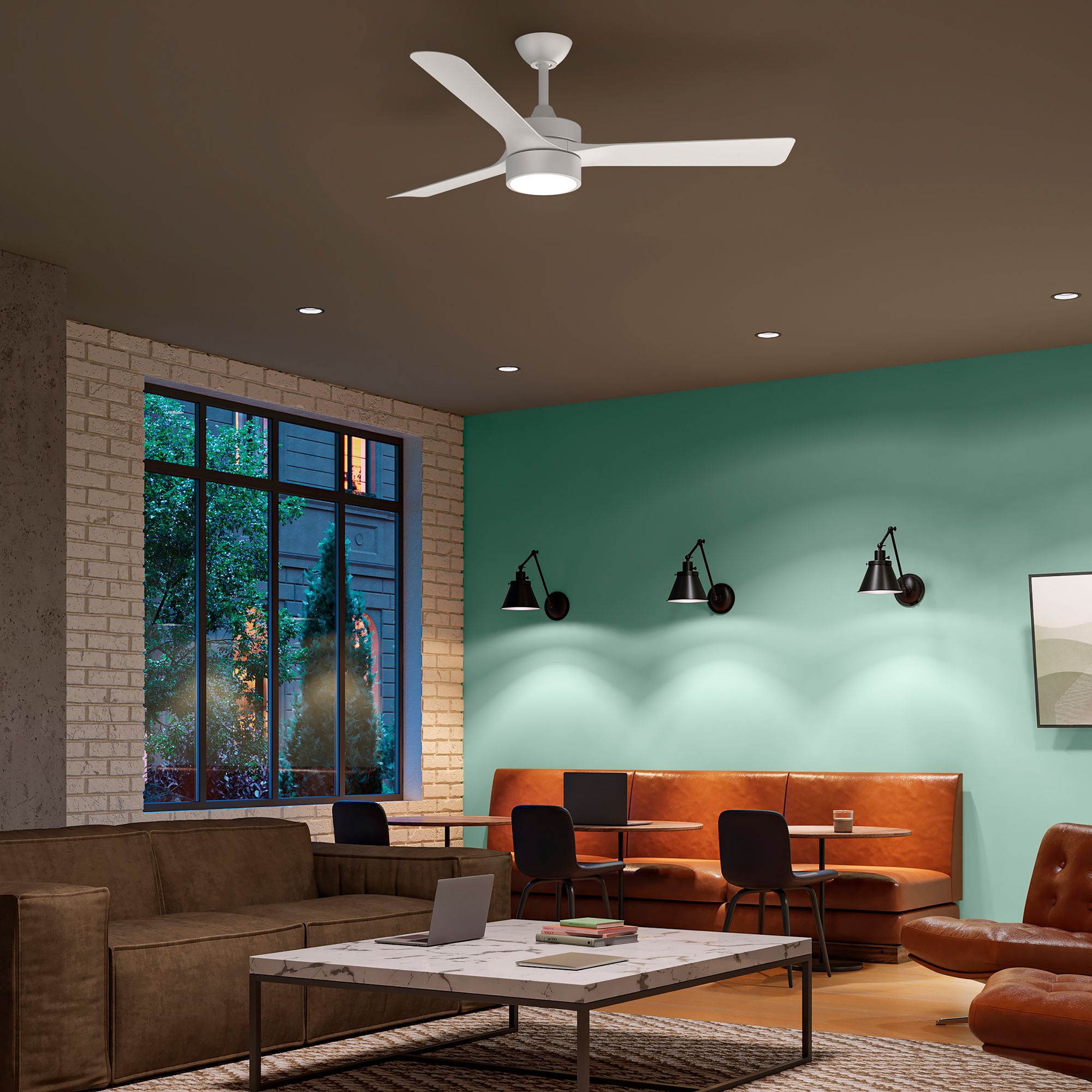Image 7 Axion II 52 in. 3-Blade Modern LED Ceiling Fan more views