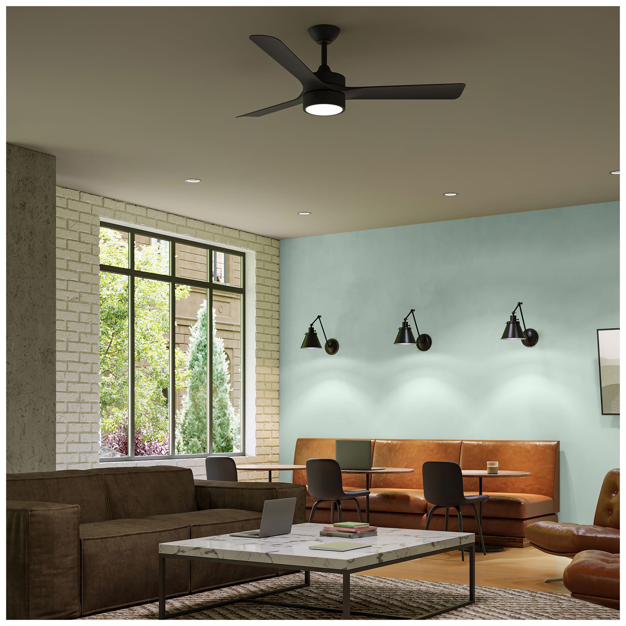 Image 7 Axion II 52 in. 3-Blade Modern LED Ceiling Fan more views