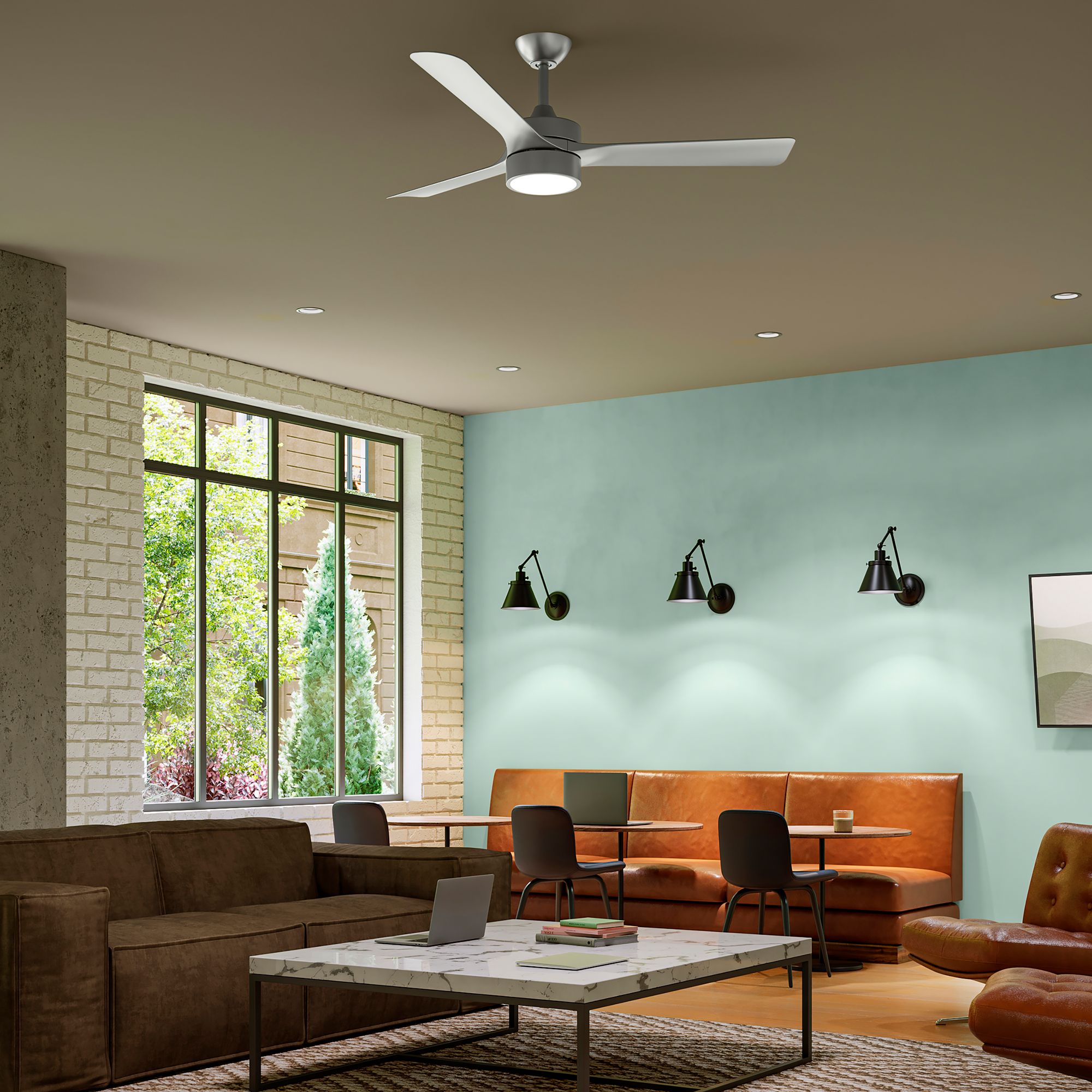 Image 6 Axion II 52 in. 3-Blade Modern LED Ceiling Fan more views
