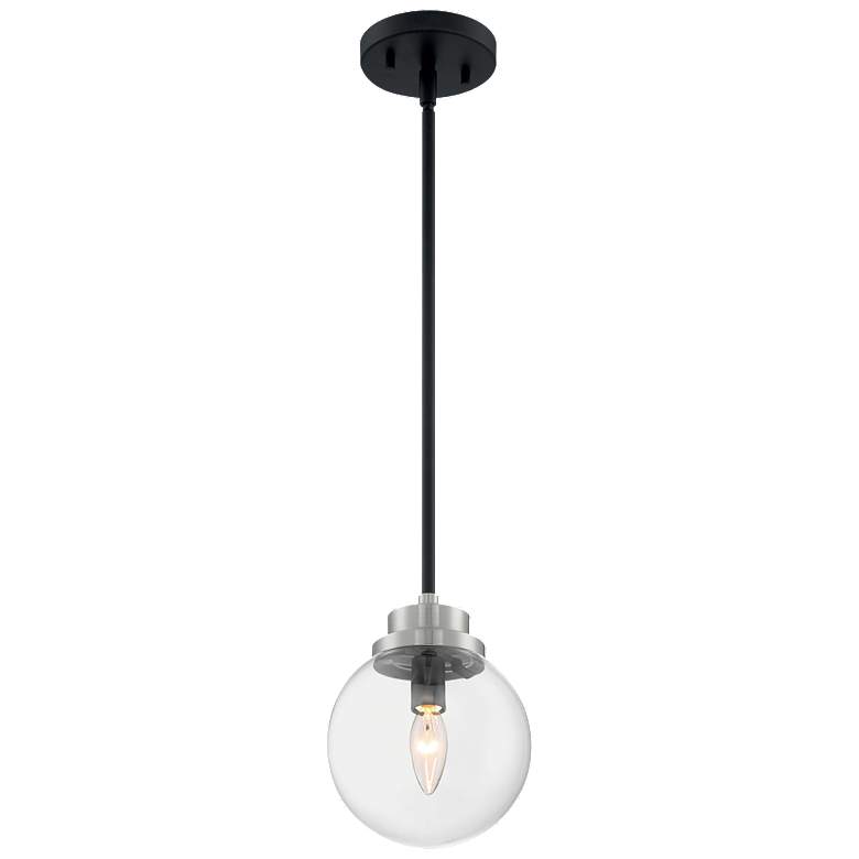 Image 1 Axis; 1 Light; Pendant Fixture; Matte Black Finish with Brushed Nickel