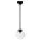 Axis; 1 Light; Pendant Fixture; Matte Black Finish with Brushed Nickel