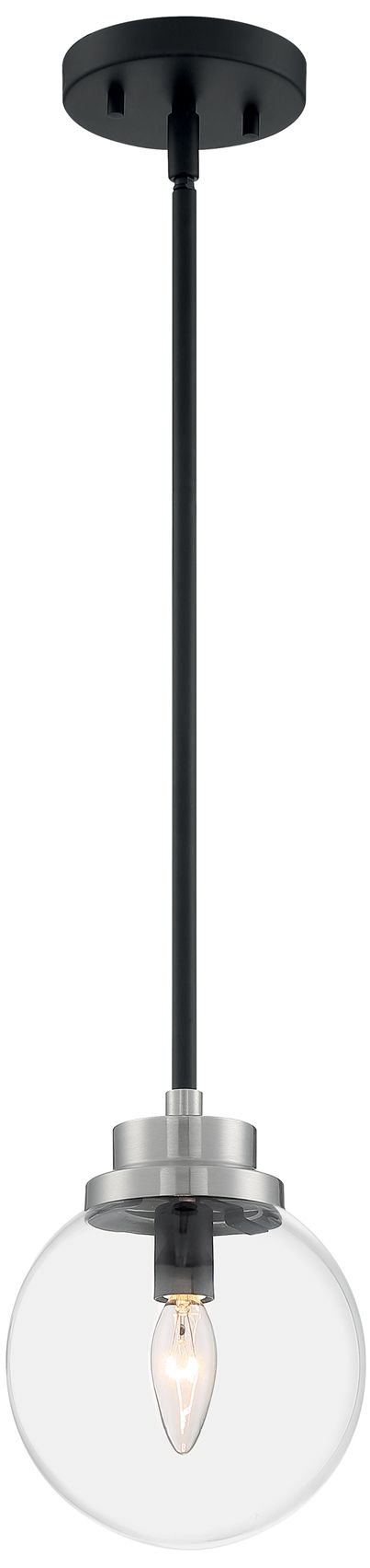 Image 5 Axis; 1 Light; Pendant Fixture; Matte Black Finish with Brushed Nickel more views