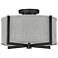 Axis 14 1/2" Wide Black Ceiling Light with Gray Shade