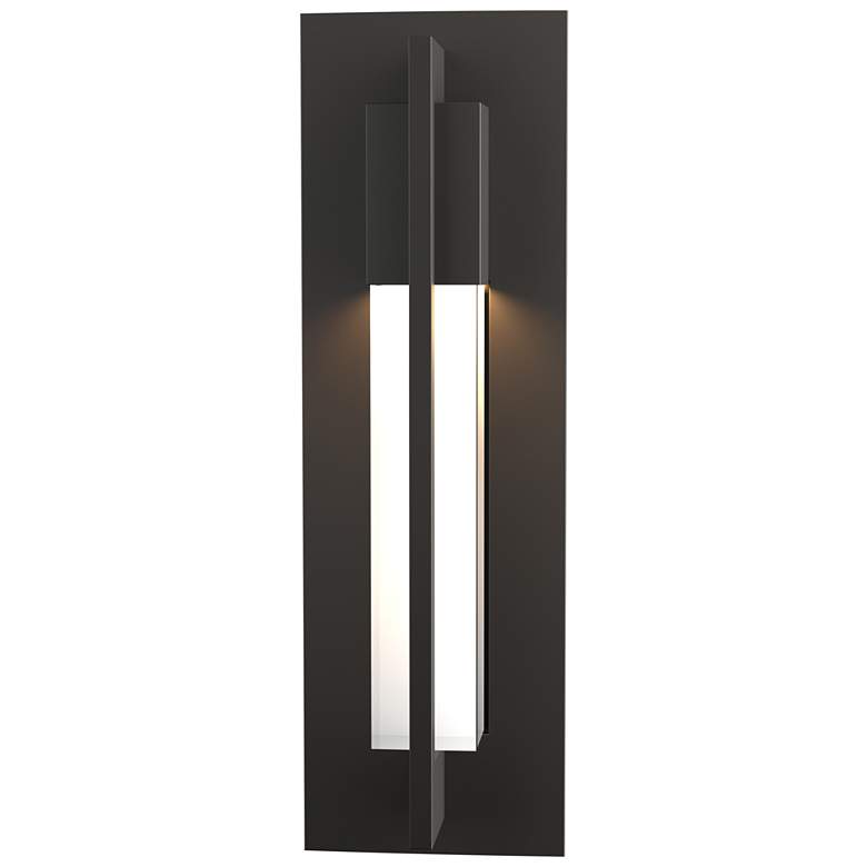 Image 1 Axis 15 inchH Small Coastal Oil Rubbed Bronze Outdoor Sconce With Clear Gl