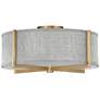 Axis 19 1/2" Wide Heritage Brass LED Ceiling Light