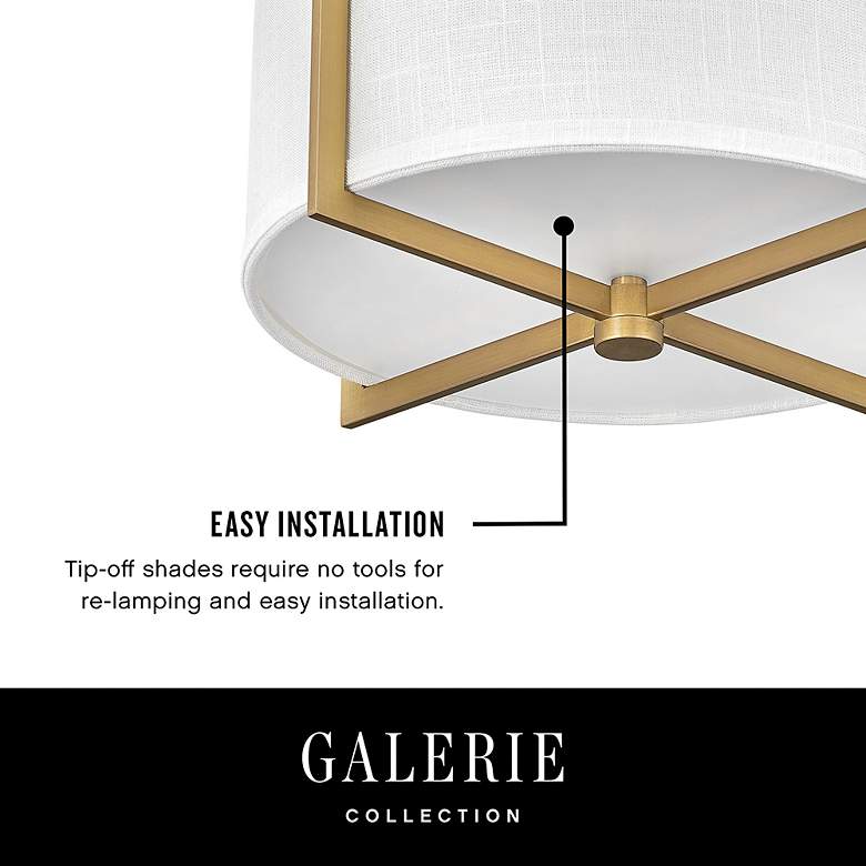 Image 4 Axis 19 1/2" Wide Heritage Brass LED Ceiling Light more views