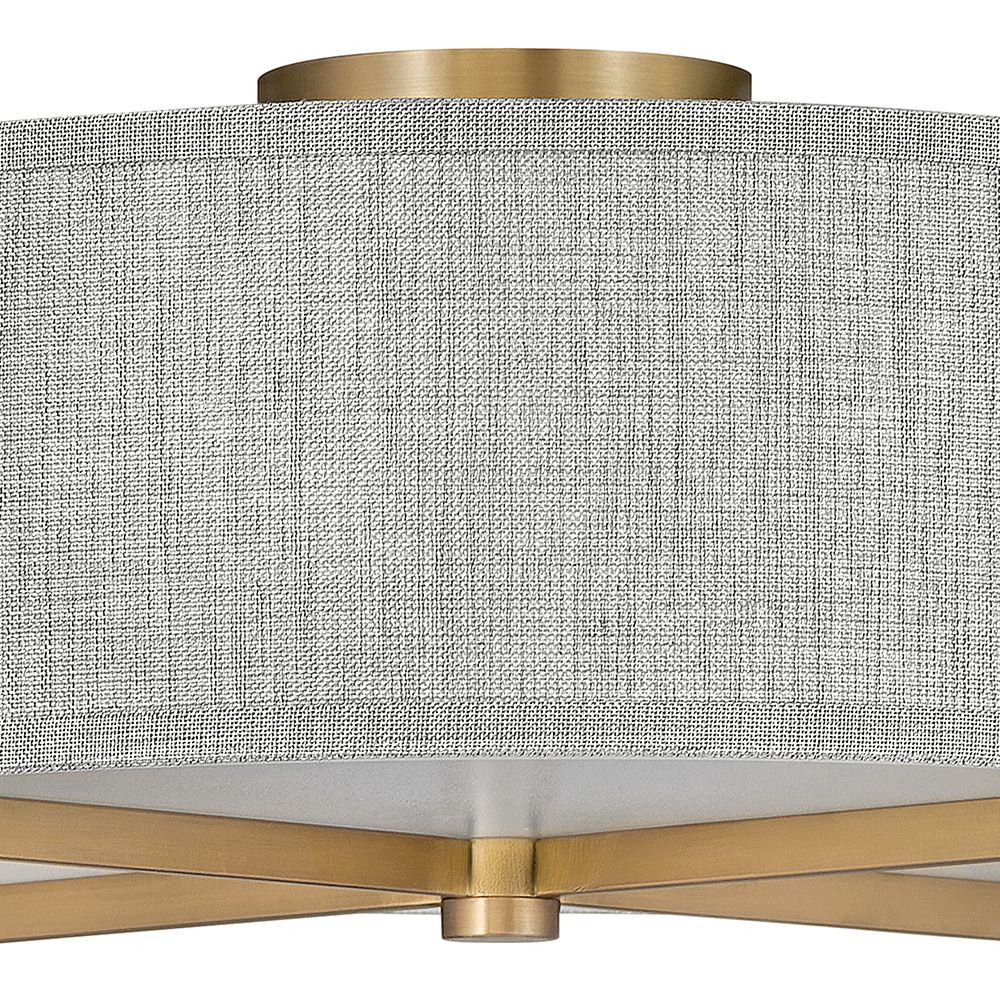 Axis 19 1/2" Wide Heritage Brass LED Ceiling Light