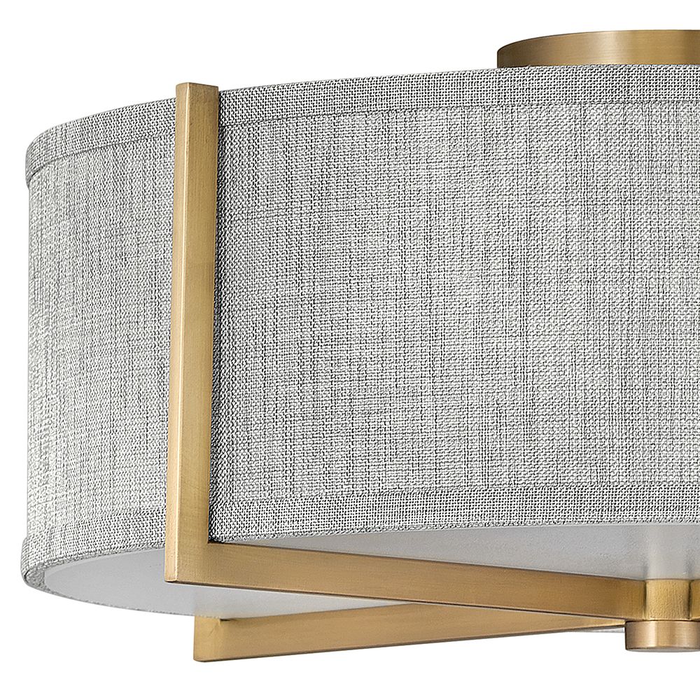 Axis 19 1/2" Wide Heritage Brass LED Ceiling Light