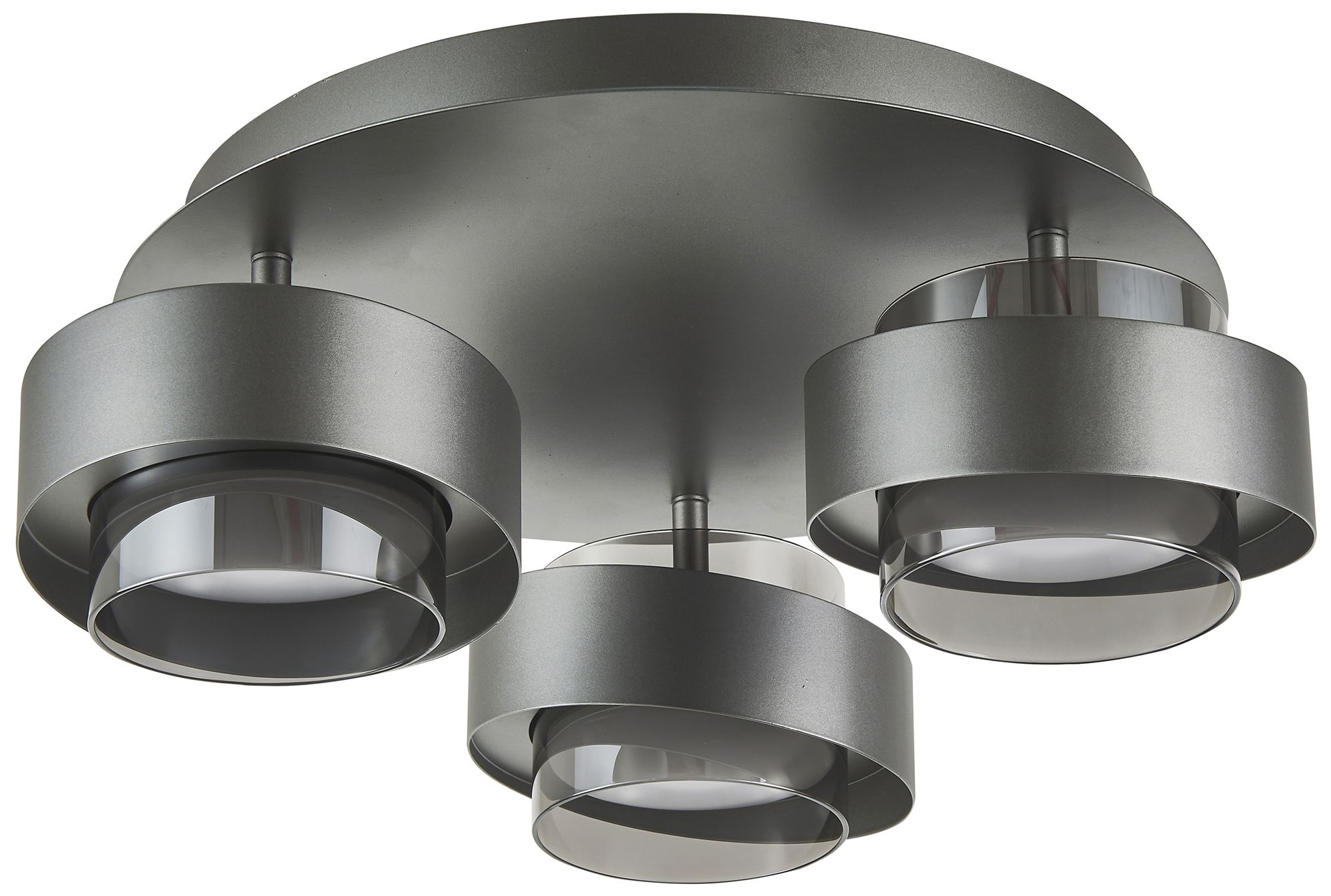 Image 2 Axis 20" Wide 3-Light Graphite Semi Flush-Mount more views