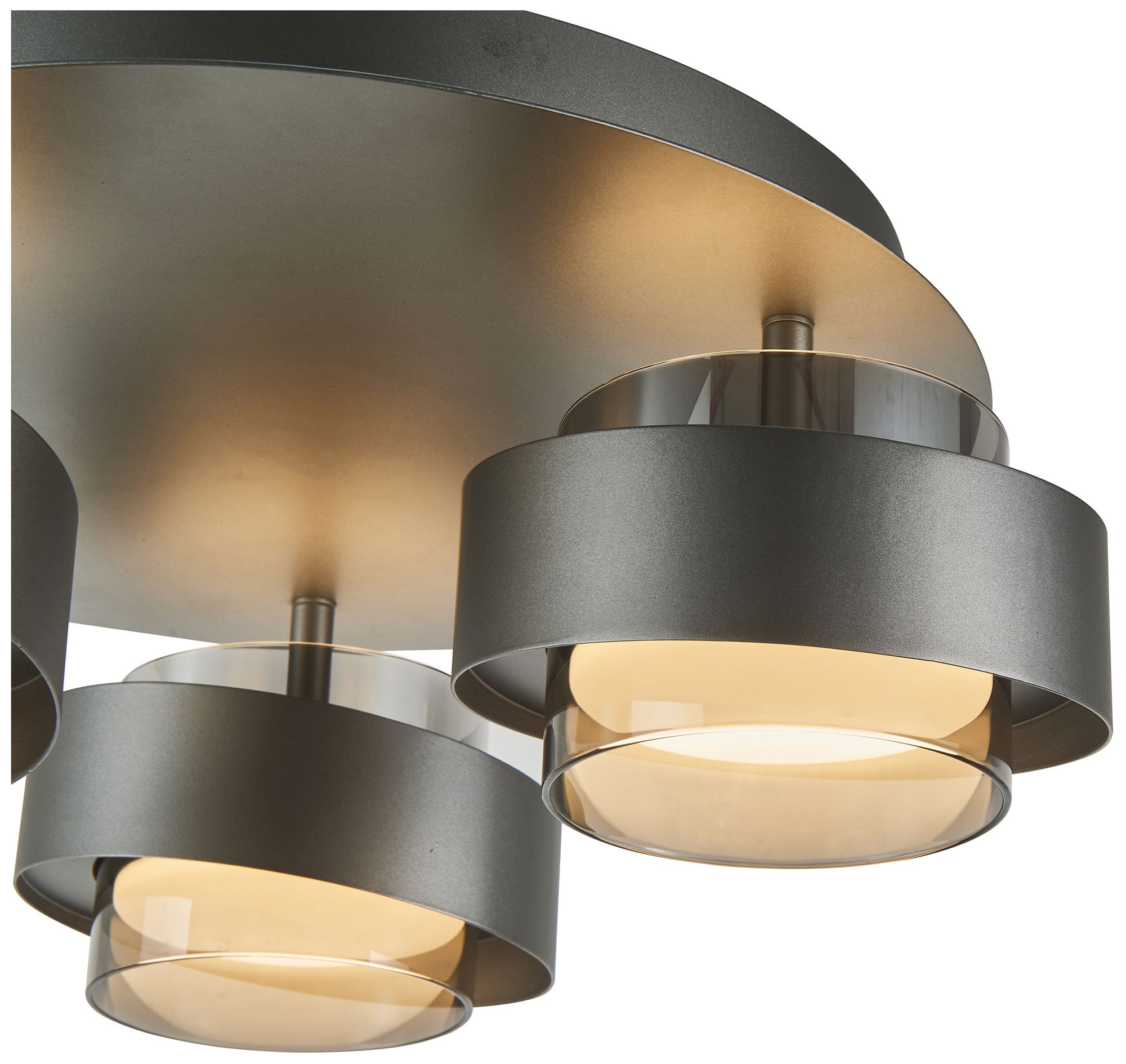 Image 5 Axis 20" Wide 3-Light Graphite Semi Flush-Mount more views