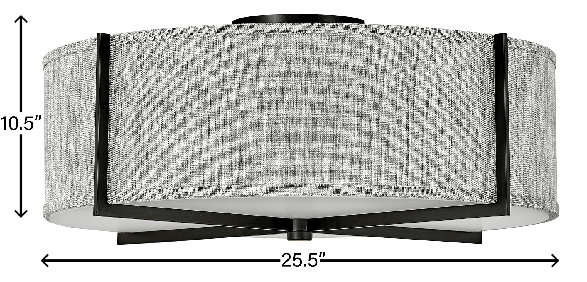 Image 3 Axis 25 1/2" Wide Black Ceiling Light with Gray Shade more views