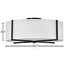 3_Axis 25 1/2" Wide Black Ceiling Light with Off-White Shade more views
