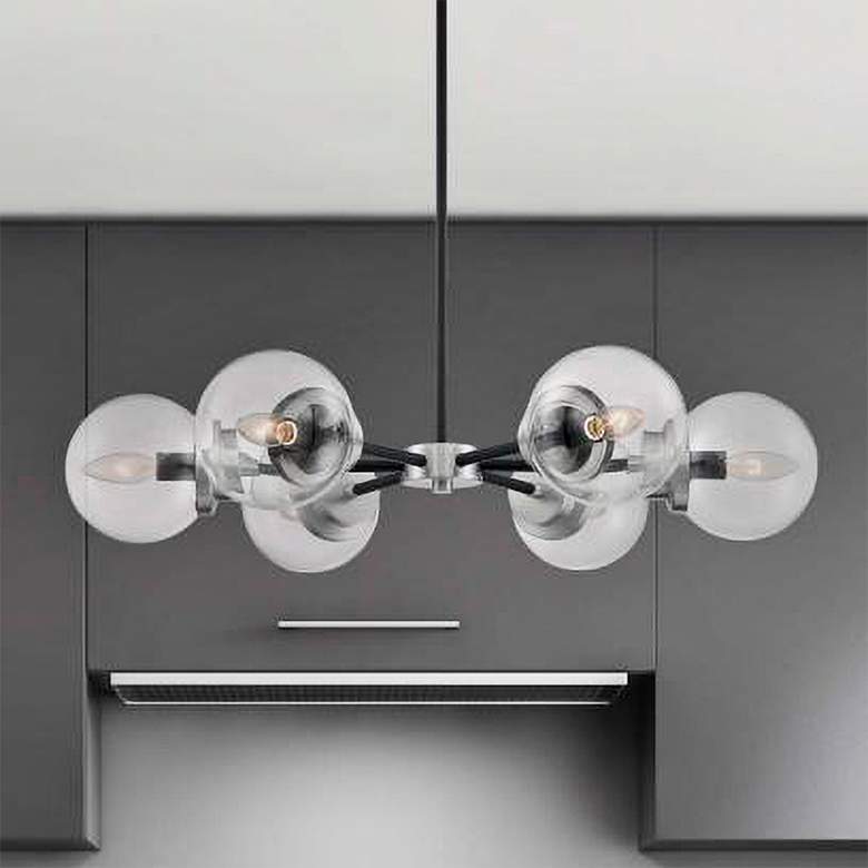 Image 2 Axis 29 3/4" Wide Matte Black 6-Light Chandelier