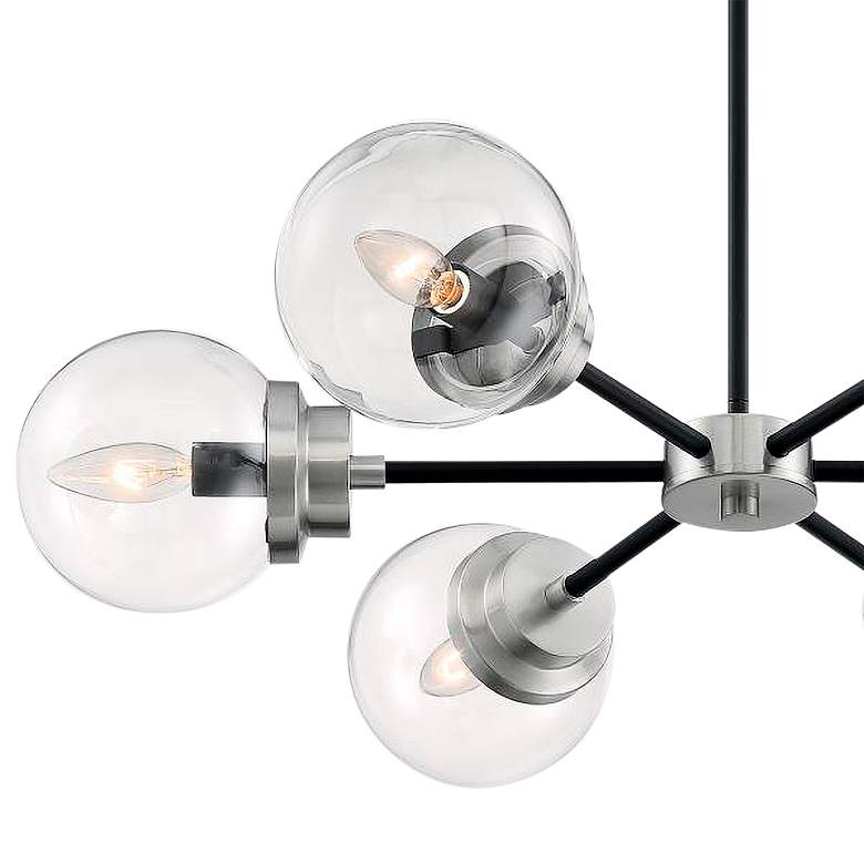 Image 4 Axis 29 3/4" Wide Matte Black 6-Light Chandelier more views