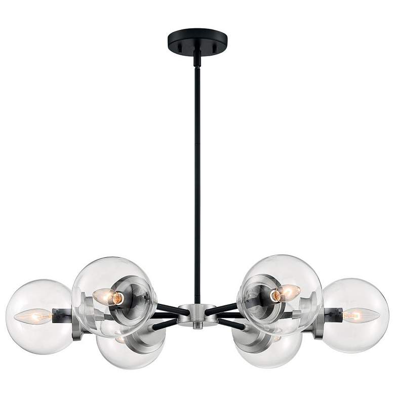 Image 6 Axis 29 3/4" Wide Matte Black 6-Light Chandelier more views