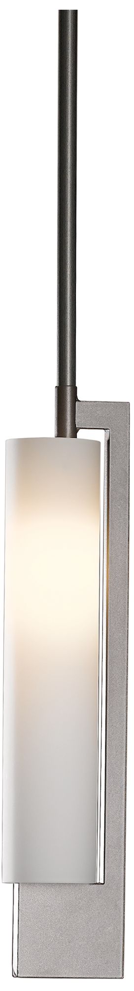 Axis 3" Wide Dark Smoke Mini Pendant w/ Opal Glass