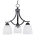 Axis 3-Light 18" Wide Oil Rubbed Bronze Chandelier