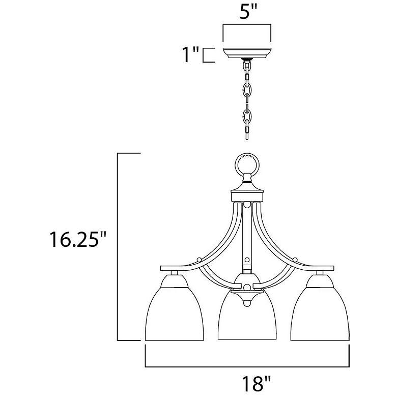 Image 2 Axis 3-Light 18" Wide Oil Rubbed Bronze Chandelier more views