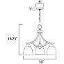 2_Axis 3-Light 18" Wide Oil Rubbed Bronze Chandelier more views