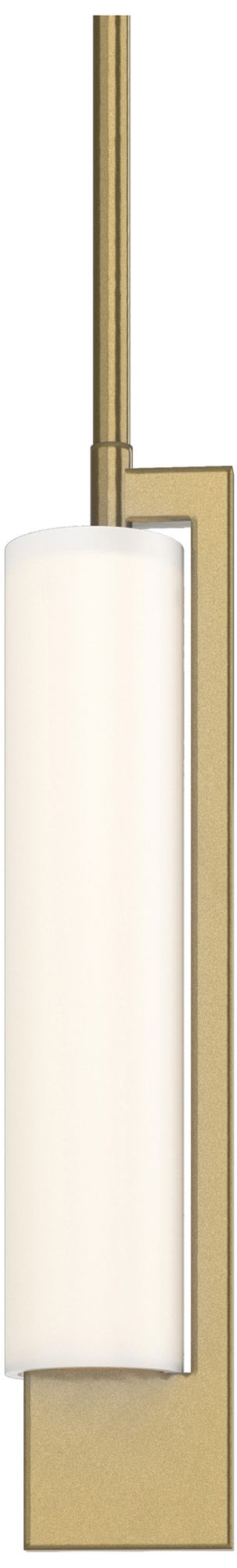 Axis 3" Wide Modern Brass Mini Pendant w/ Opal Glass - Made to Order
