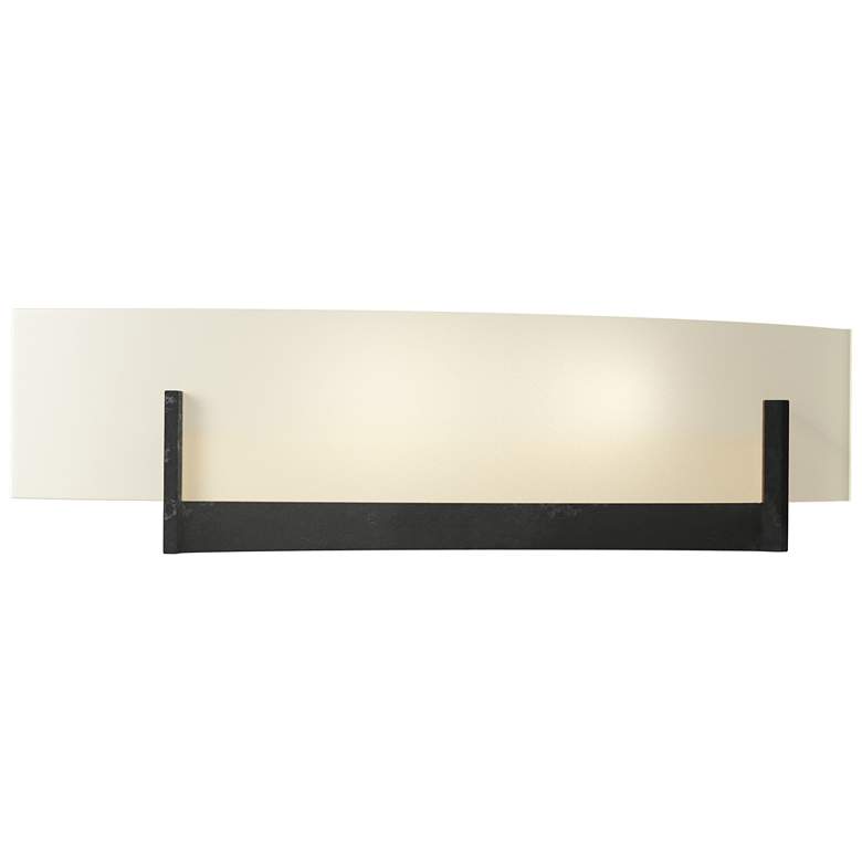 Image 1 Axis 4 1/2" High Black with Opal Glass Wall Sconce