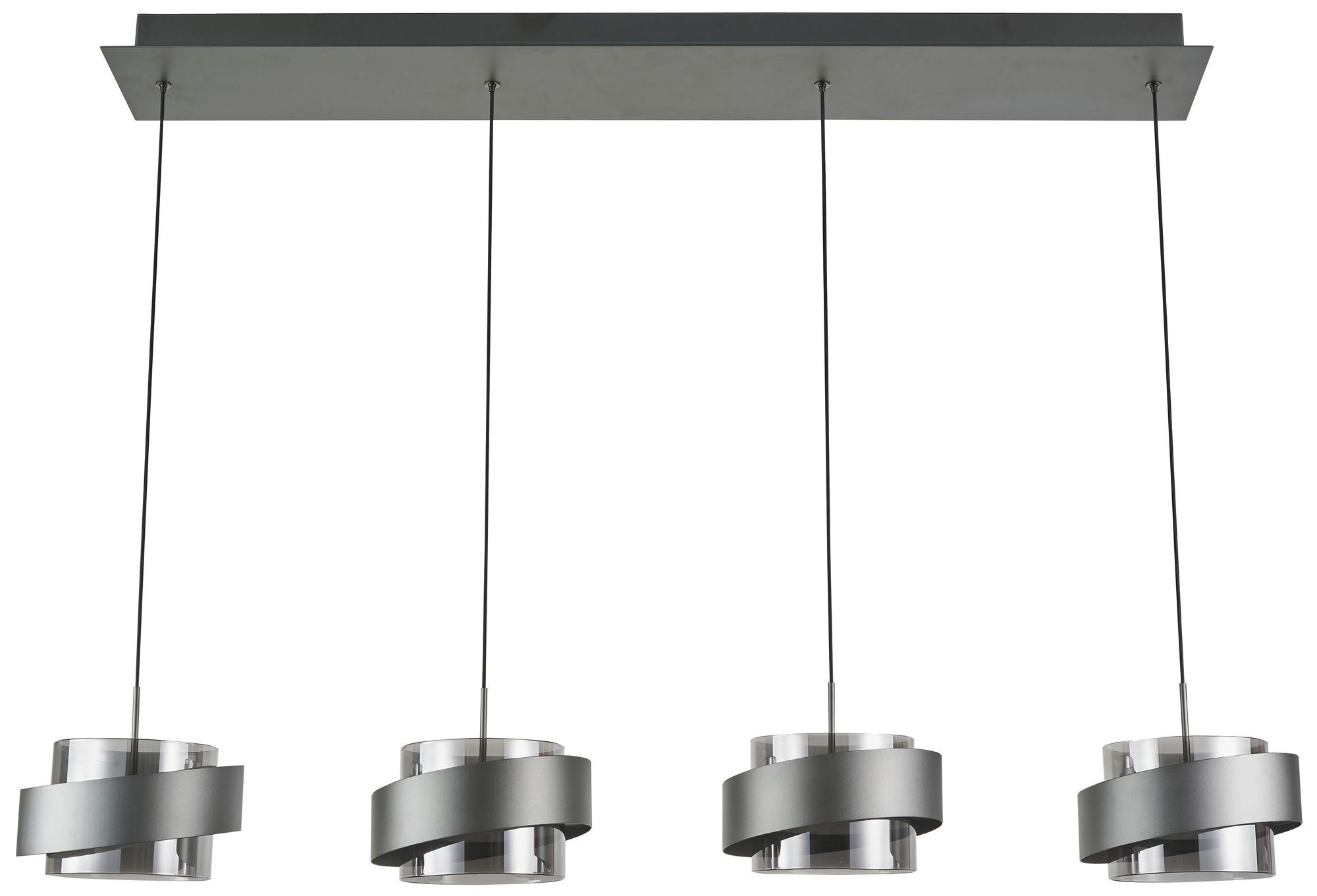 Image 2 Axis 45.5" Wide 4-Light Graphite Pendant more views