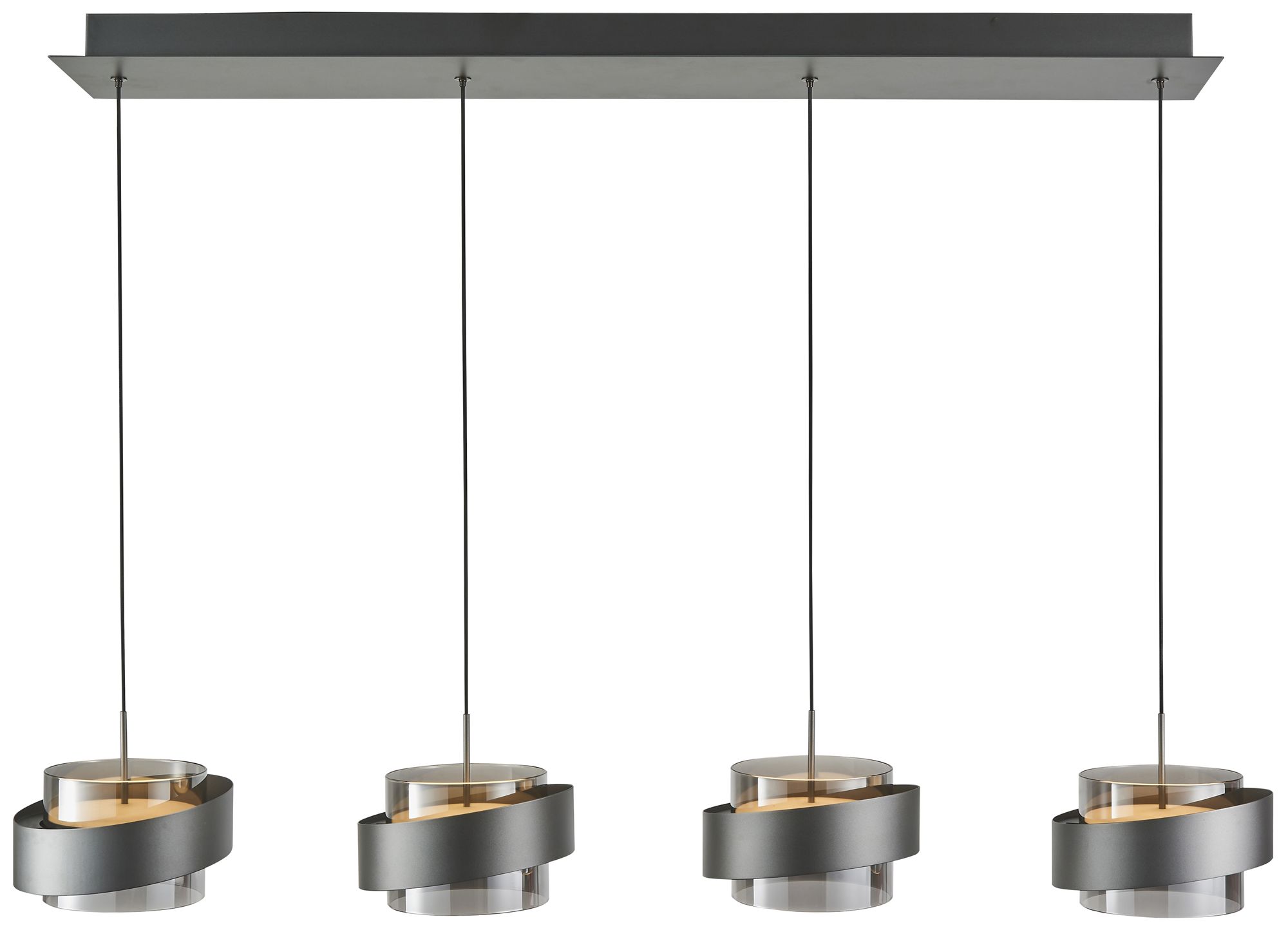 Image 3 Axis 45.5" Wide 4-Light Graphite Pendant more views