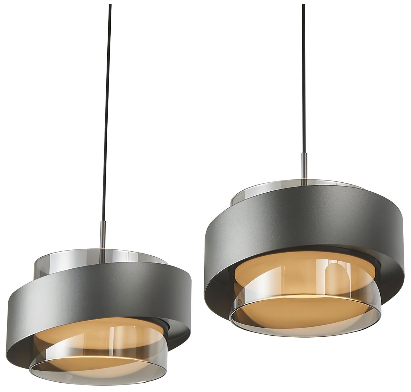 Image 4 Axis 45.5" Wide 4-Light Graphite Pendant more views