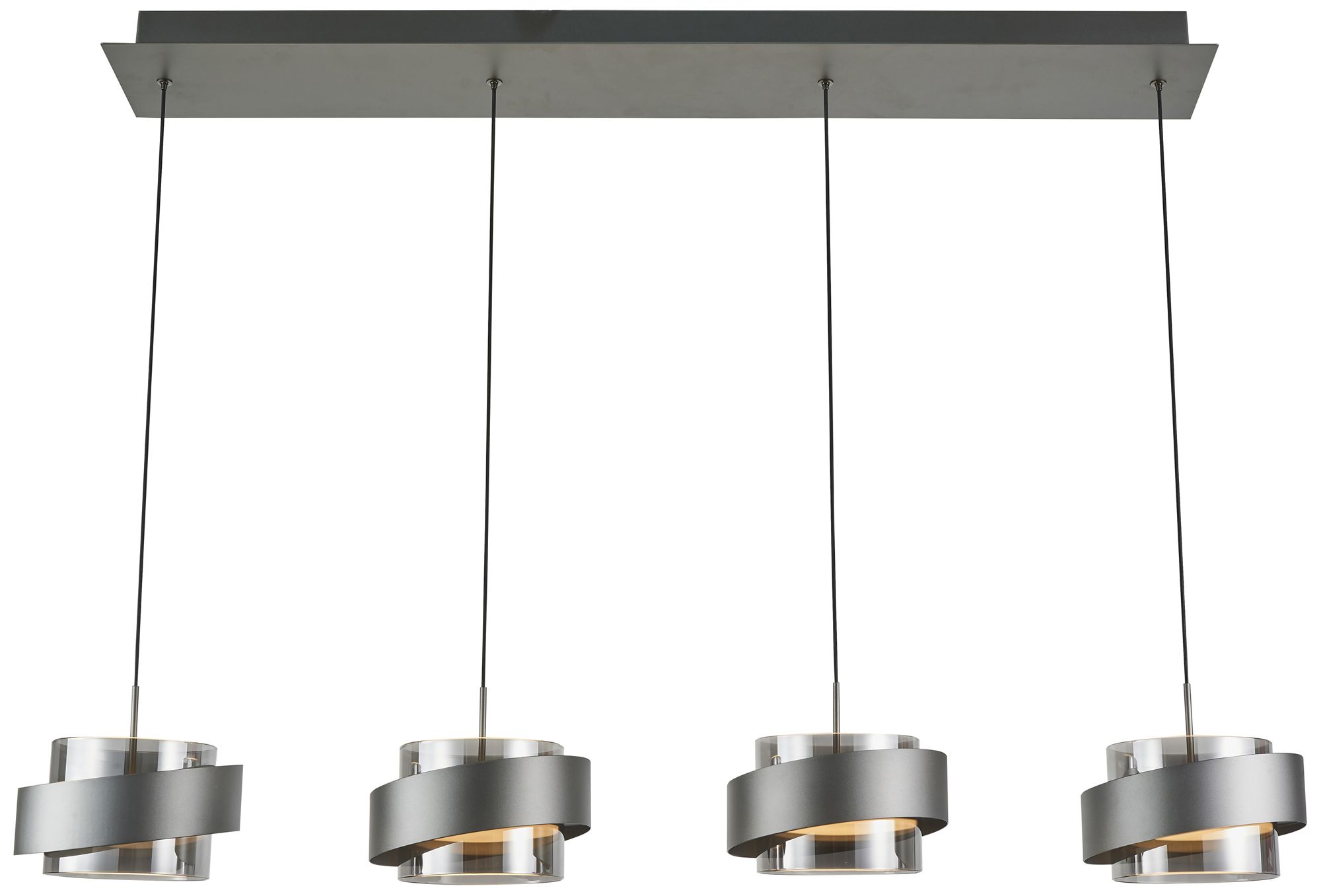 Image 5 Axis 45.5" Wide 4-Light Graphite Pendant more views