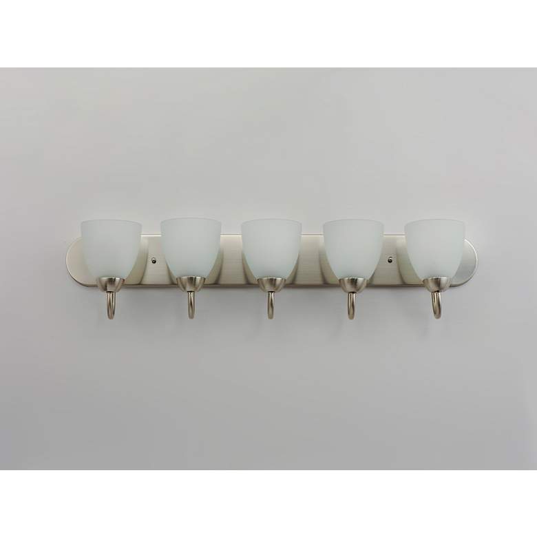 Image 3 Axis 5-Light Strip Bath Vanity - Satin Nickel more views