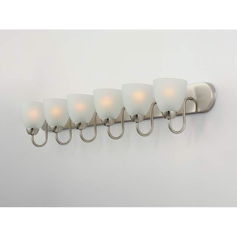 Image 3 Axis 6-Light Strip Bath Vanity - Satin Nickel more views