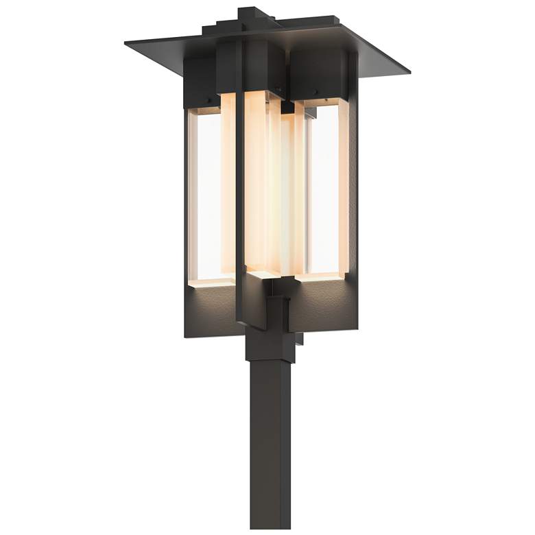 Image 1 Axis Coastal Black Large Outdoor Post Light With Clear Glass