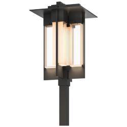 Axis Coastal Black Large Outdoor Post Light With Clear Glass