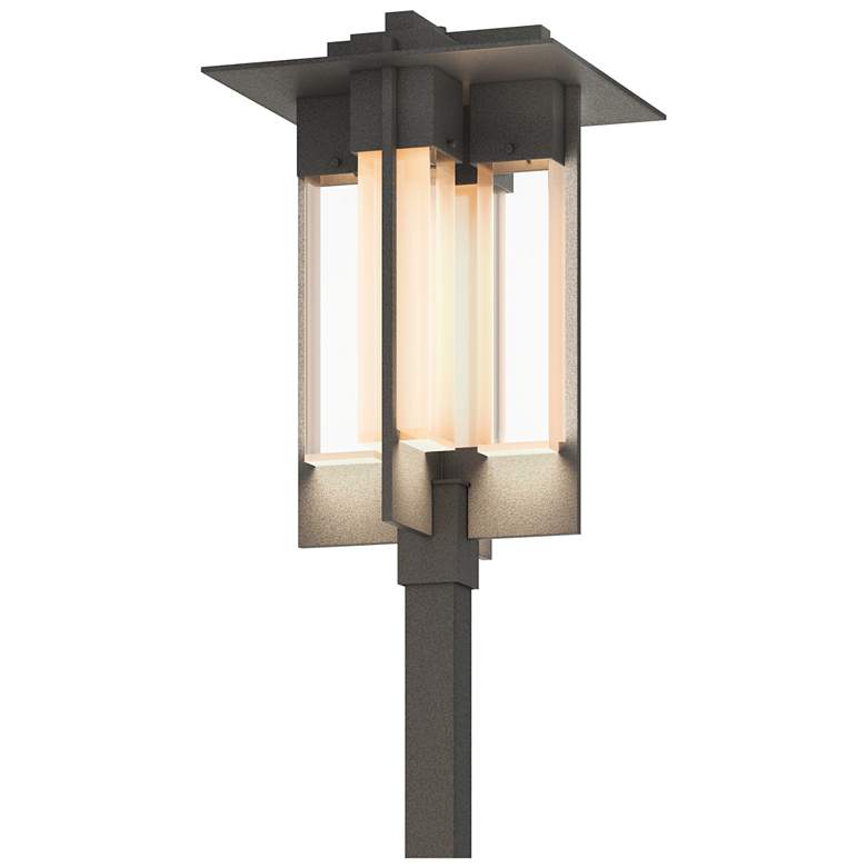 Image 1 Axis Coastal Natural Iron Large Outdoor Post Light With Clear Glass