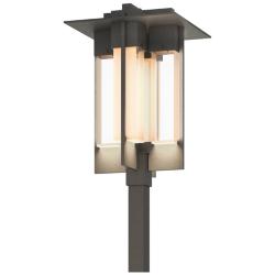 Axis Coastal Natural Iron Large Outdoor Post Light With Clear Glass