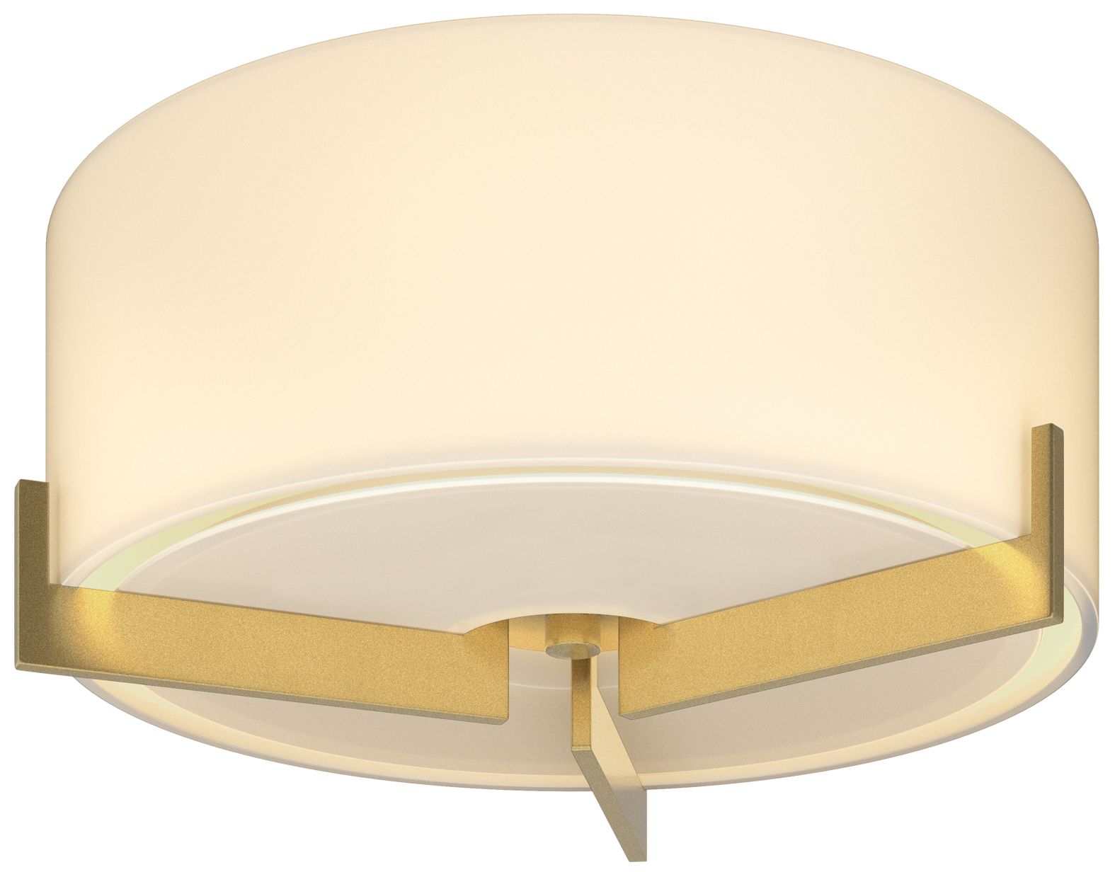 Axis Flush Mount - Brass - Opal Glass - Made to Order