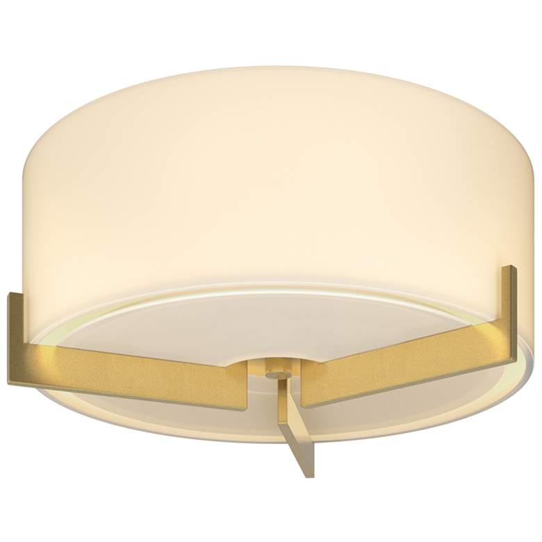 Image 1 Axis Flush Mount - Brass - Opal Glass