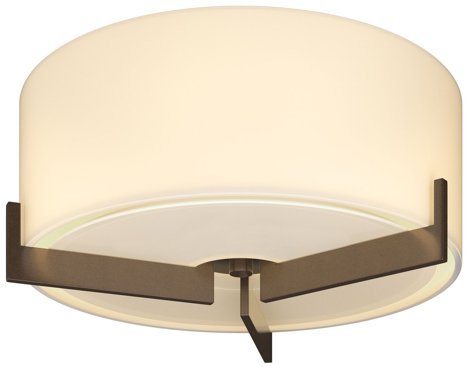 Axis Flush Mount - Bronze - Opal Glass - Made to Order