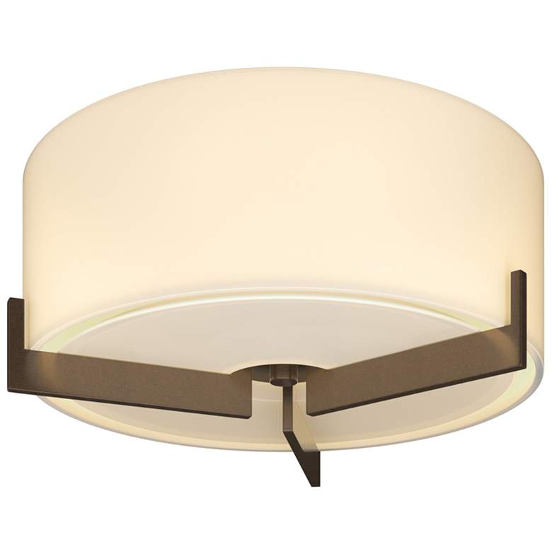 Image 1 Axis Flush Mount - Bronze - Opal Glass