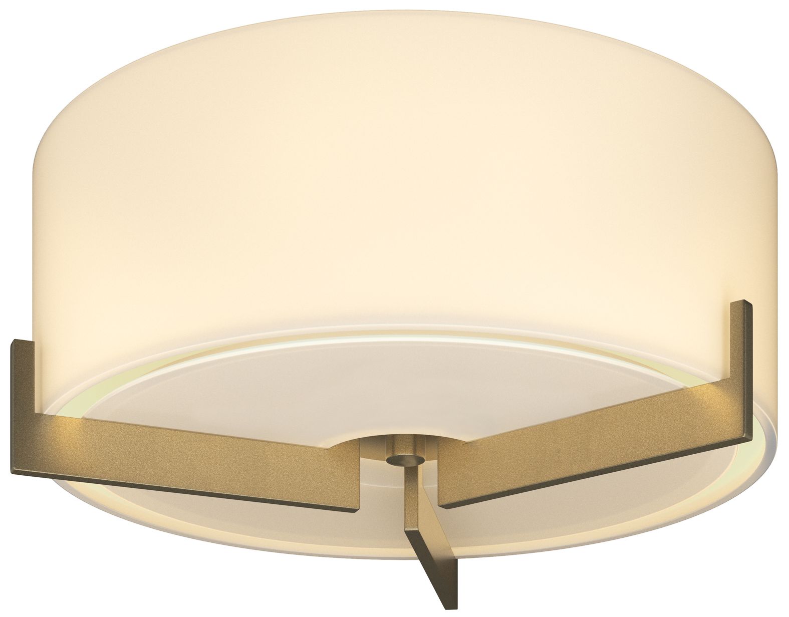 Axis Flush Mount - Gold - Opal Glass - Made to Order