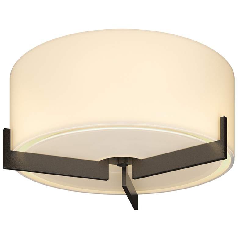 Image 1 Axis Flush Mount - Oil Rubbed Bronze - Opal Glass