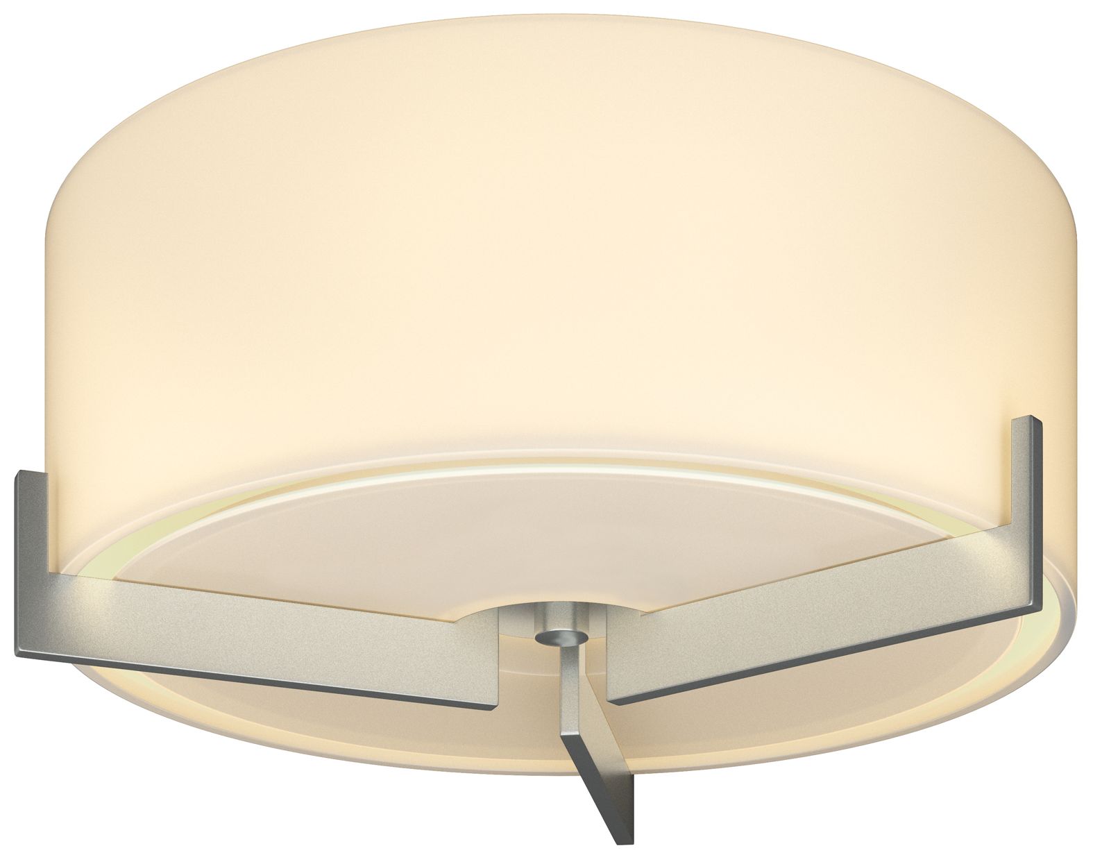 Axis Flush Mount - Platinum - Opal Glass - Made to Order
