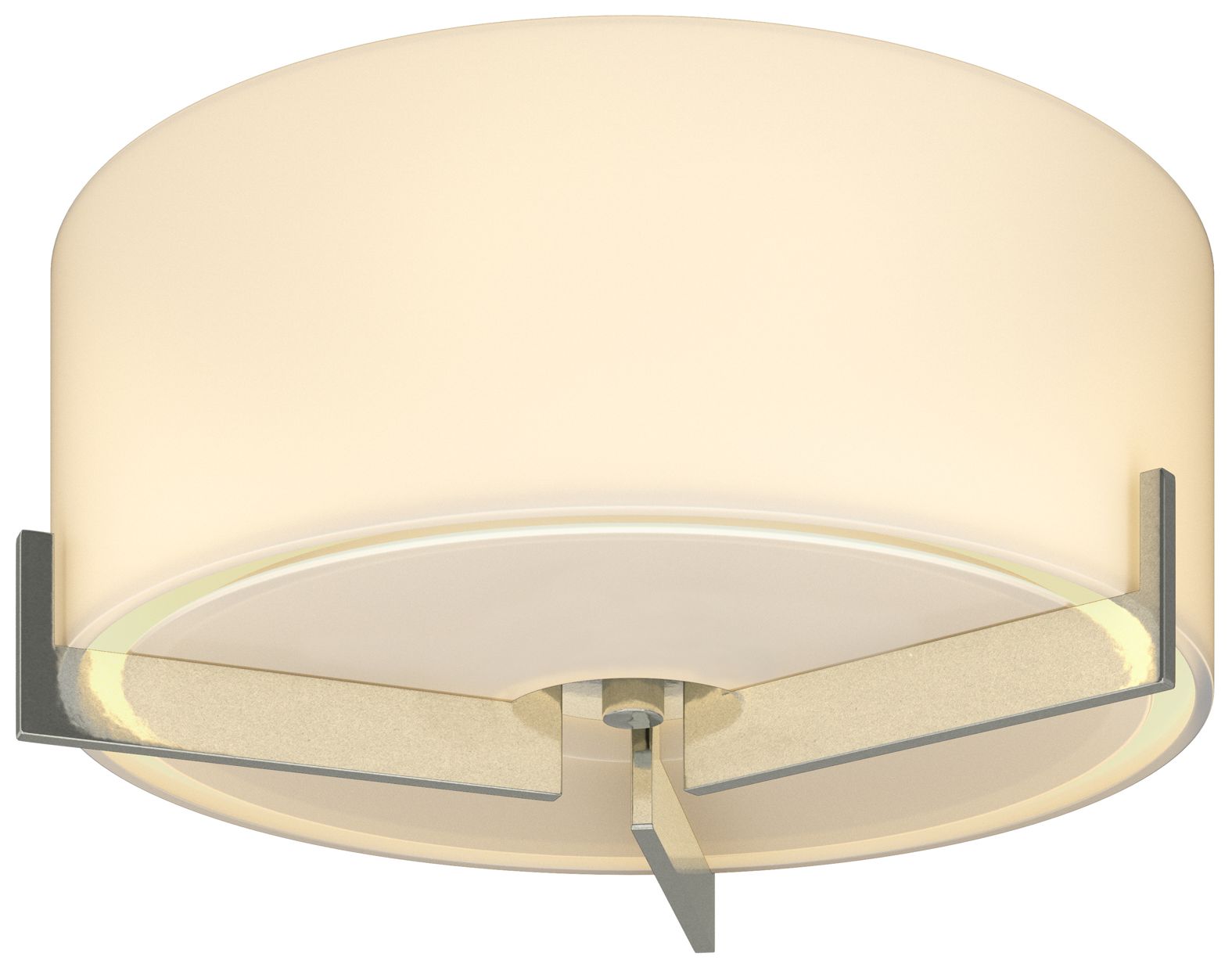 Axis Flush Mount - Sterling - Opal Glass - Made to Order