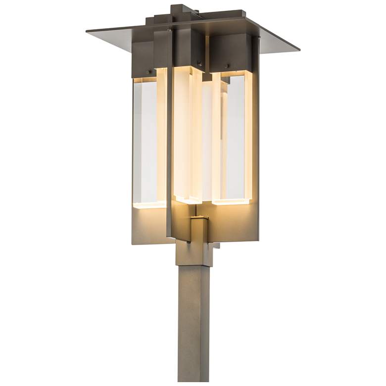 Image 1 Axis Large Outdoor Post Light - Steel Finish - Clear Glass
