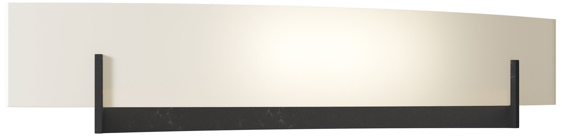 Axis Large Sconce - Black - Opal Glass - Made to Order