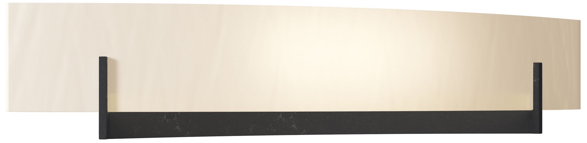 Axis Large Sconce - Black - White Art Glass - Made to Order