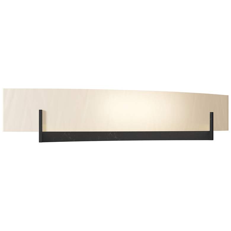 Image 1 Axis Large Sconce - Black - White Art Glass
