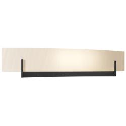Axis Large Sconce - Black - White Art Glass